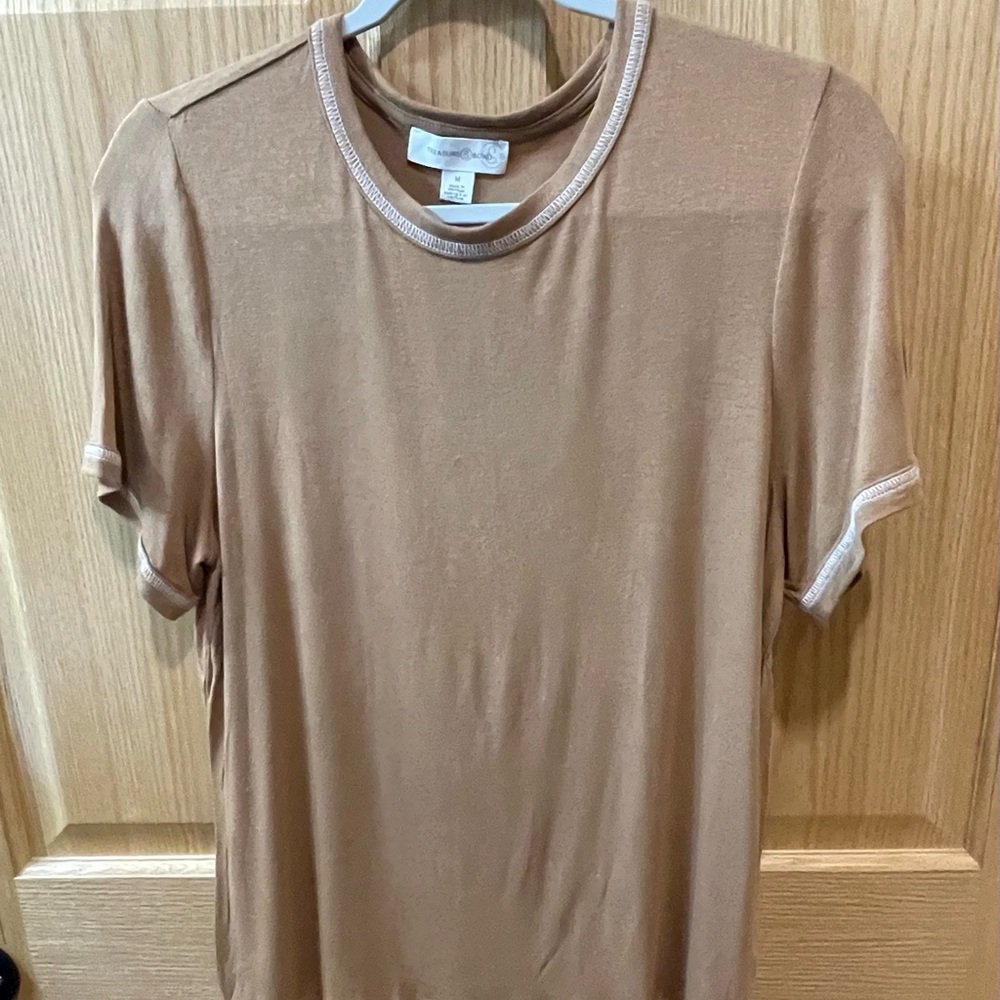 Treasure & Bond Brown Crew Neck Tee